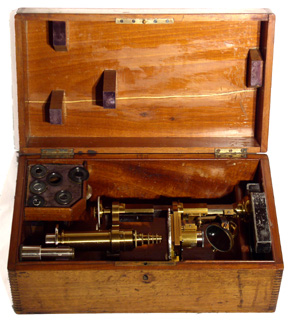 R. Fuess Berlin: Großes Mikroskop für mineralogisch petrografische Untersuchungen, #178 im Kasten