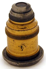 Mikroskop Stativ VI mit synchroner Drehung, R. Fuess Berlin-Steglitz No. 500: Objektiv Nr. 4