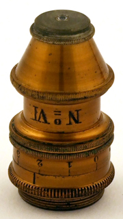 Mikroskop Objektiv Immersion Nr. VI, E. Gundlach Berlin um 1869