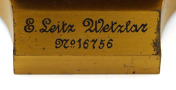 Mikroskop E. Leitz Wetzlar Nr. 16756: Signatur