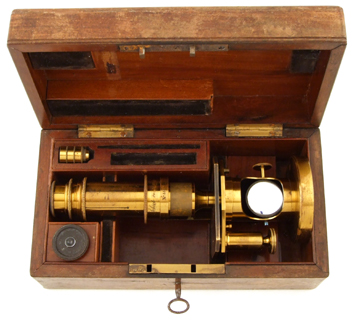 Trommelmikroskop Schiek in Berlin Nr. 884 im Kasten