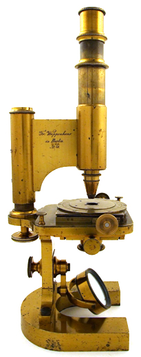 Großes Hufeisen Mikroskop von Fr. Wappenhans in Berlin Nr. 88