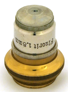 Mikroskop nach Wülfing, Winkel-Zeiss No. 28353: Objektiv Fluorit 1,8 mm
