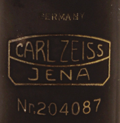 Carl Zeiss Jena: Reisemikroskop aus 1929: Signatur