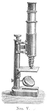 Stativ V aus: "Preis-Verzeichniss ueber Mikroskope und Nebenapparate aus dem optischen Institut von E. Leitz, Wetzlar" von 1880