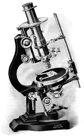 Mikroskop SY von Ernst Leitz Wetzlar, Abb. aus: Ernst Leitz Optische Werke Wetzlar: Leitz Polarisations-Mikroskope, No. 48 Pol.; Wetzlar Juni 1924