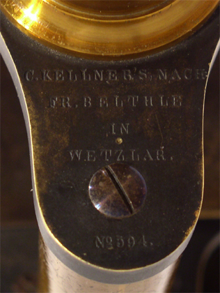 C. Kellner ' s Nachf. Fr. Belthle in Wetzlar No. 594: Signatur