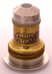 Objektiv Leitz Nr. 3 für Mikroskop Fuess #1717