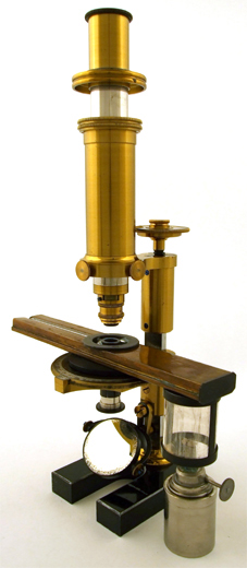 Petrografisches Mikroskop nach Fuess - Rosenbusch, R. Fuess Berlin um 1880 mit Heiztisch