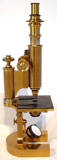 Großes Hufeisen-Mikroskop Hartnack & Prazmowski #12498 mit Polarisaionsapparat