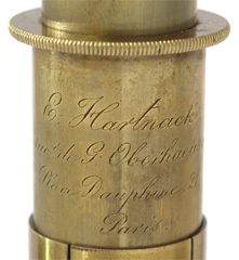 Mikroskop E. Hartnack sucr. de G. Oberhaeuser Paris, #3879: Signatur
