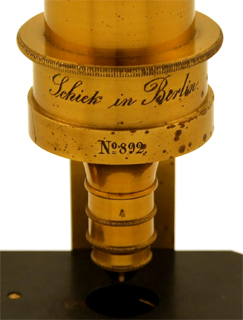Trommelmikroskop Schiek in Berlin No. 892: Signatur
