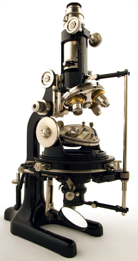 Mikroskop nach Wülfing, Winkel-Zeiss No. 28353 mit Universaldrehtisch