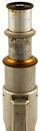 Mikroskop Carl Zeiss Jena Nr. 14161, Vorserienmodell Stativ IIa aus Aluminium: Auszugtubus