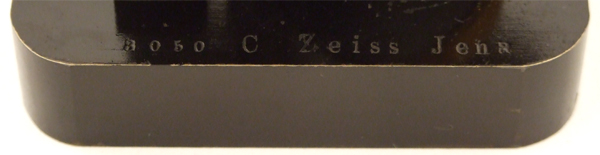 Signatur zu Reisemikroskop Carl Zeiss Jena Nr. 3050 aus 1876