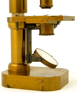 Zeiss Mikroskop aus dem Labor von J. Knechtel, dem Freund von Robert Koch in Wollstein: Detail