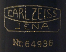 Carl Zeiss Jena Mikroskop Stativ IS von 1914 Signatur