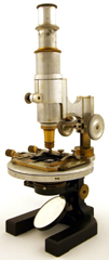 Mikroskop aus Aluminium, Carl Zeiss Jena Nr. 14161
